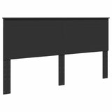 Bed Frame with Headboard Black 200 x 200 cm Solid Pine Wood 3409310
