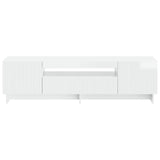 LED TV Cabinet High Gloss White Engineered Wood 896029