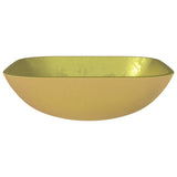 Basin Glass 42x42x14 cm Gold 345260