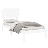 Bed Frame without Mattress White 90x200 cm Solid Wood 3104854