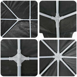 Party Tent Anthracite 400 x 400 x 266 cm Polyethylene and Steel 42003423