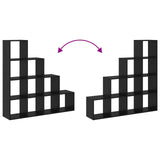 Room Divider Bookcase Black Oak 131.5 x 29 x 131.5 cm 879663