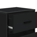 ZNTS Bedside Cabinet Black 40x31x50 cm Engineered Wood 848674