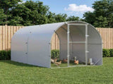 Chicken Coop Silver 400 x 200 x 200 cm Galvanised Steel 3434686
