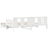 Daybed with Trundle and Drawers without Mattress White 90x200 cm 3302226
