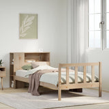 Bookcase Bed without Mattress 75x190 cm Small Single Solid Wood Pine 3321676