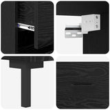 Highboard Black Oak 34.5 x 34 x 180 cm Engineered Wood 3416226