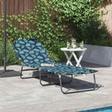 Folding Sun Lounger Multicolour 188 x 57 x 86.5 cm Polyester 42003145