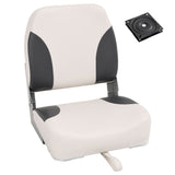 Foldable Boat Seat 1 Set Low Backrest with Fixing Strap 3284290