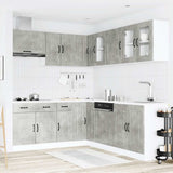 11 Piece Kitchen Cabinet Set Kalmar Concrete Grey Engineered Wood 3314915