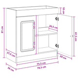 Bathroom under Sink Cabinet High Gloss White 890018