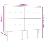 ZNTS LED Headboard Dark Grey 80 cm Fabric 3338437