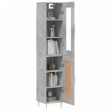 Highboard Concrete Grey 34.5x34x180 cm Engineered Wood 3199485