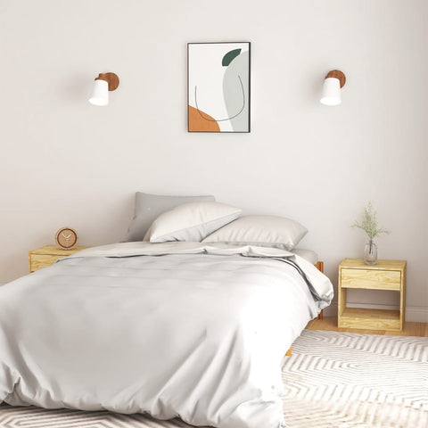 Bedside Cabinets 2 pcs 40x31x40 cm Solid Pinewood 808064