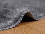 Faux Sheepskin Rug TAFALLA Anthracite 160 cm Polyester 42021604