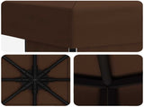 Gazebo 3 x 3 m Brown Polyester and Steel 190 gsm 900360