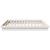 Bed Frame White 200 x 200 cm Solid Pine Wood 8004799