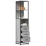 Bathroom Cabinet Grey Sonoma 35x37.5x166 cm Engineered Wood 849247