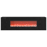 Electric Fireplace Black Oak 155 x 30 x 44 cm Engineered wood 8021016