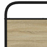 Metal Bed Frame without Mattress Sonoma Oak 180x200 cm Super King 3318643