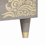 Coffee Table Grey 80 x 50 x 40 cm Solid Mango Wood 4018777