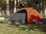 Camping Tent Dome 4-Person Grey and Orange Waterproof 94337