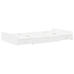 Storage Bed Frame White 120 x 200 cm Engineered wood 3335301