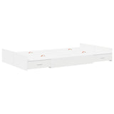 Storage Bed Frame White 120 x 200 cm Engineered wood 3335301