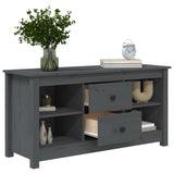 TV Cabinet Grey 103x36.5x52 cm Solid Wood Pine 814571
