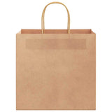 Paper Bags 250 pcs with Handles Brown 26x17x25 cm 4101591