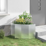 Corner Planter Silver 60 x 60 x 50 cm Galvanised steel 883666