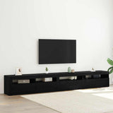 TV Cabinet Set 3 pcs Black oak 270 x 35 x 40 cm Engineered wood 3332509