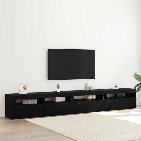 TV Cabinet Set 3 pcs Black oak 270 x 35 x 40 cm Engineered wood 3332509