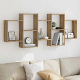 Wall Shelf Artisian Oak 159x18x65 cm Engineered Wood 853217