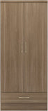 ZNTS Nevada 2 Door 1 Drawer Wardrobe 100-101-115