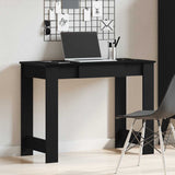 ZNTS Desk Black 100x45x75 cm Engineered Wood 860428