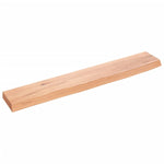 ZNTS Wall Shelf Light Brown 60x10x2 cm Treated Solid Wood Oak 363638