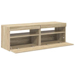 TV Cabinets with LED Lights 2 pcs Sonoma Oak 60x35x40 cm 804416