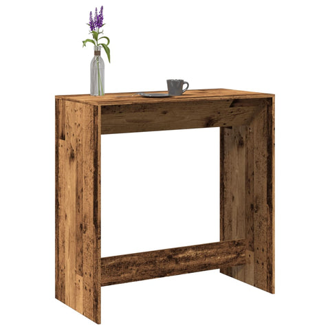 ZNTS Bar Table Old Wood 102x50x103.5 cm Engineered Wood 854434