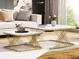 Nest of 2,Square Coffee Table Set,Nesting Sofa Table,Multi-functional End Side Table,Nesting WF531486WAA
