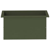 Garden Planter with LED Olive Green 30 x 60 x 30 cm Steel 8008090