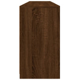 Sideboard with LED Lights Brown Oak 181.5x37x67 cm 3209043