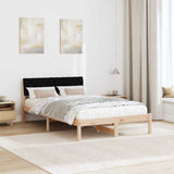 Bed frame Brown and black 120 x 200 cm Solid pine wood 878611