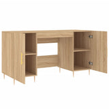 Desk Sonoma Oak 140x50x75 cm Engineered Wood 829535