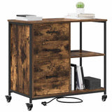 Cabinet with Charging Station Smoked Oak 76 x 41 x 72 cm 859837