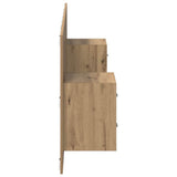 Headboard With Cabinet 3 pcs Artisan Oak Engineered Wood 3416058