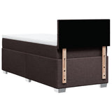 Box Spring Bed with Mattress Dark Brown 90x200 cm Fabric 3285774