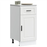 Kitchen Base Cabinet Porto White Engineered Wood 853947