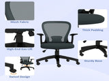 Ergonomic Office Chair, Mesh Desk Chair with Flip-up Armrest, Lumbar Back Support, Swivel Wheels, T3398P342374