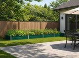 Raised Garden Bed Green 320 x 80 x 24 cm Galvanised Steel 8006496